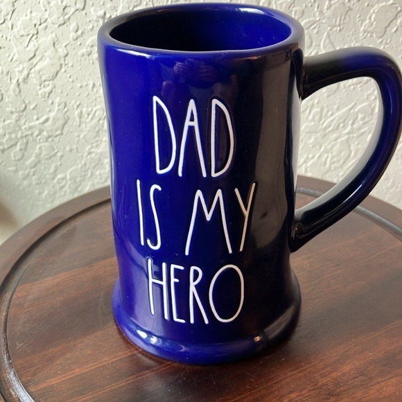 Rae Dunn: Cobalt Blue “Dad is my Hero” Beer Stein - Picture 6 of 16